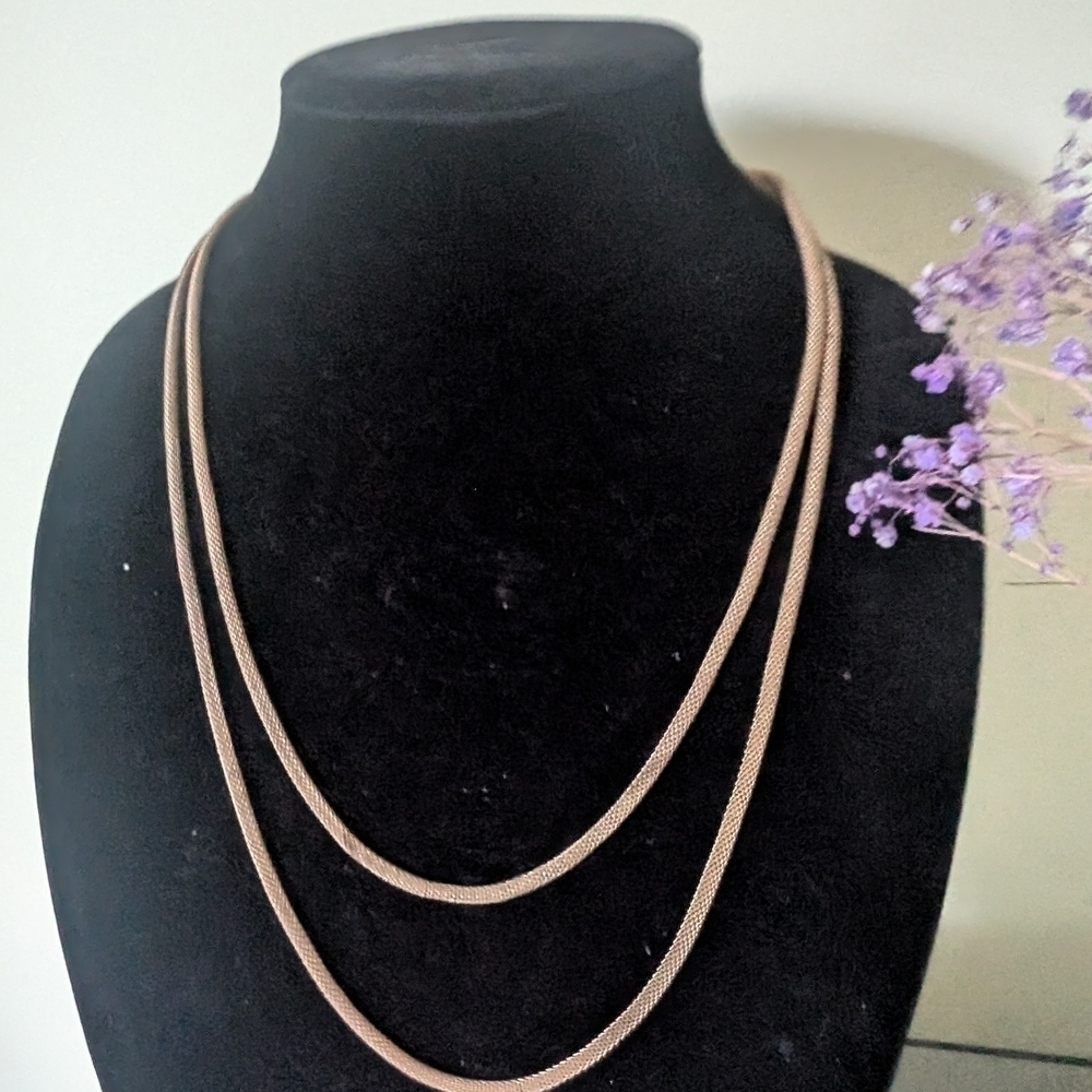 Elegant Gold Double Layer Necklace